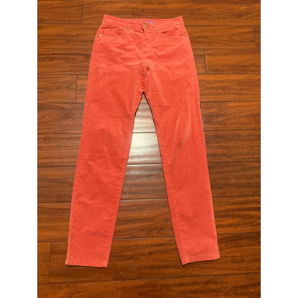 J. McLaughlin Coral Orange Pants Womens 4 Stretch Cotton